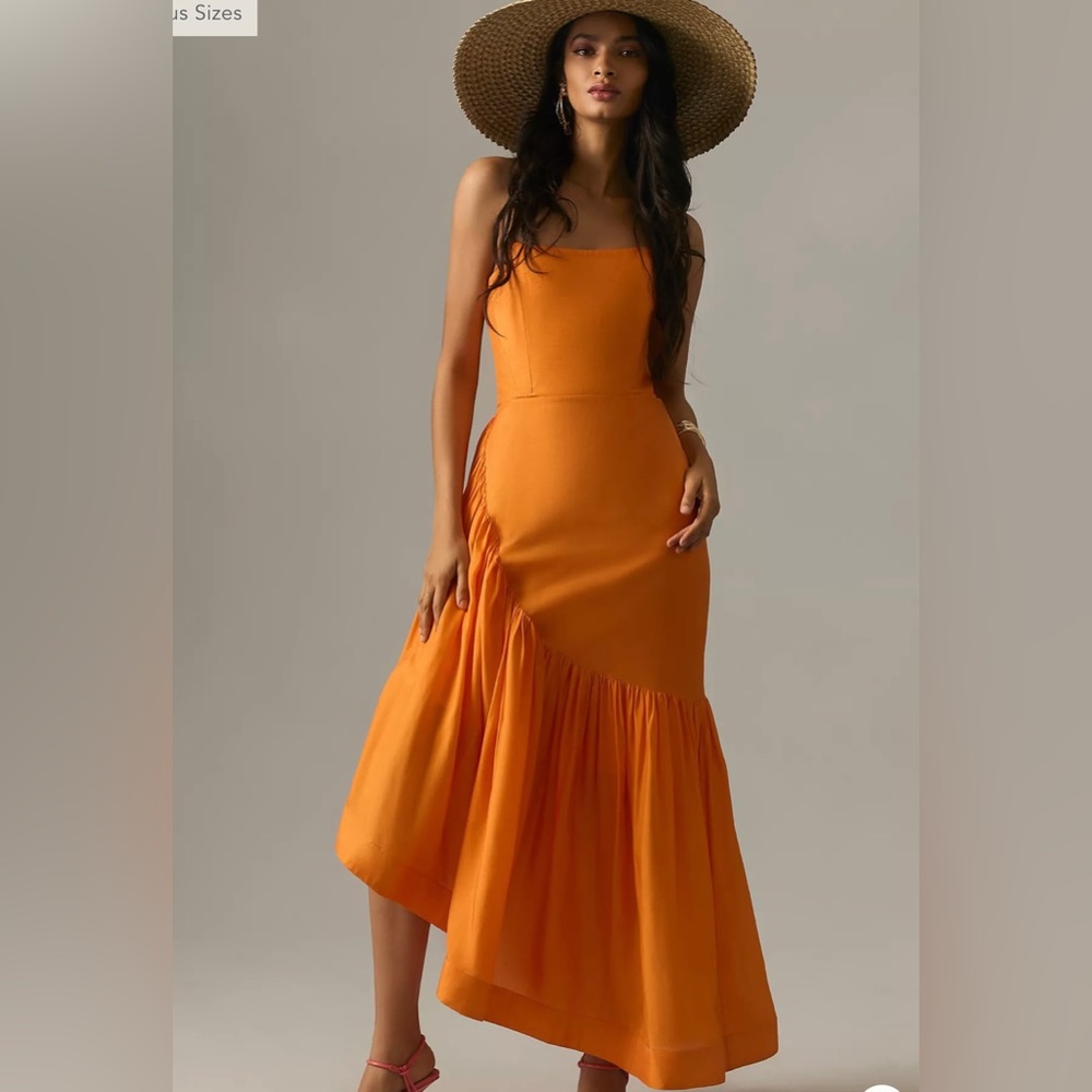 Anthropologie Let me be Strapless Dress